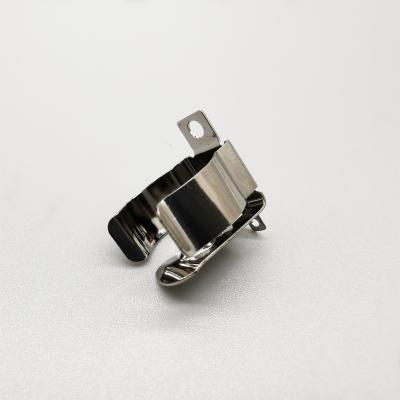 China Stainless Steel Clips OEM Spring Metal Stamping THM Spring Steel PCB Terminal 18650 Battery Contact Clip Shrapnel Clip for sale