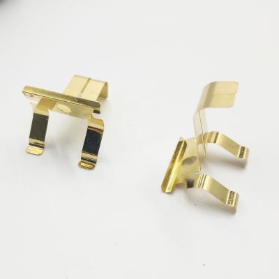 China Stainless Steel SMT Spring Contact Customized Stamping Electrical Brass Copper Battery Clip Contacts for sale