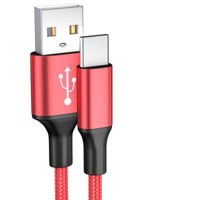 China Wholesale 5A USB C Mobile Phone Dinner Cable USB Fast Charging Cable Type USB 8Pin 1m 2m Micro C Nylon Braided Charging Cable For Huawei for sale