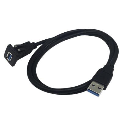 China Car/Truck/Boat/Motorcycle USB 3.0 Male to AM Female to AF Car Dashboard Flush Panel Mount Socket Extension Cable for sale