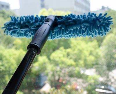 China Sustainable window squeegee with chenille fabric for sale