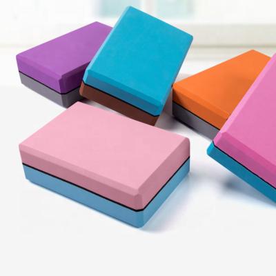 China Colorful High Density Yoga Block Foam Block Brick For Exercise Workout Training Bodybuilding Equipment Top EVA Pink Best Sale OEM for sale