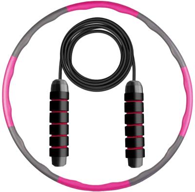 China Hot Selling Home Exercise Hoola Weighted Circles For Adults Body Weight Loss With Jump Rope for sale