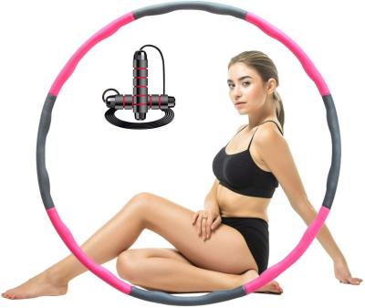 China New Hot Sale Home Exercise Hoola Circle Weighted Ring For Adults Body Weight Loss With Jump Rope for sale