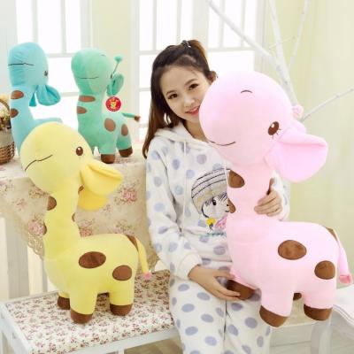 China Wholesale Cute Soft Home Deco pp Cotton Perfect Gift Hugging Giraffe Plush Toy Fawn Plush Pillow For Family for sale