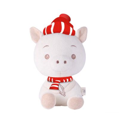 China Cute Animal Doll Customized Size Baby Pull String Music Box Sleep Soft Animal Plush Toys for sale