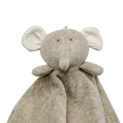 China Baby Accompany Elephant Head Relieving Towel Baby Plush Toy Baby Teething Cloth Creative Soothing Toy for sale