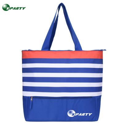 China Best Print Fashion Design Wine Cooler Carrier Thermal Bag Women New Insulated Cooler Tote Shopping Bag for sale