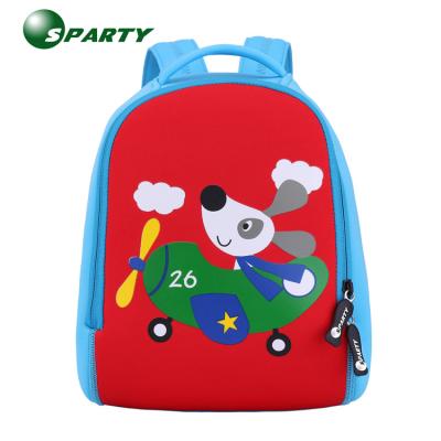 China Hot Selling Cute Waterproof Cute Anime Toddler Neoprene Small Baby Kids School Bags Child Backpack for sale