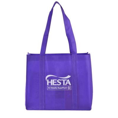 China Reusable White Non Woven Purple Shopping Bags Eco - Friendly for sale