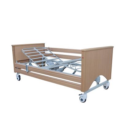 China Homecare Bed Hospital Folding Home 5-Function Adjustable Electric Wooden Nursing Contouring Care Bed For Elderly Patients for sale