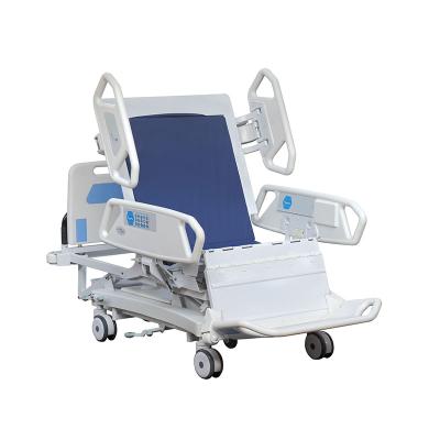 China 5th Steering Wheel Pedal Muti Function ICU Bed Electric Adjustable Medical Bed For Sale Hospital Bed Price for sale