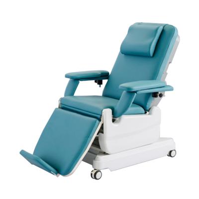 China Contemporary Electric Adjustable Hospital Blood Collection Dialysis Chair Donation Drawing Couch Medical Patient Dispenser Manufacturer for sale