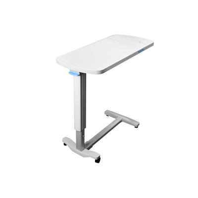 China CE ABS Hospital Bedside Folding Rotary Bedside Adjustable Medical Food Table Damper Rotary Dining Table For Patient for sale