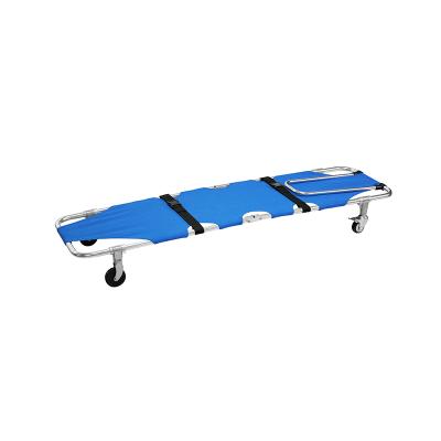 China Folding Stretcher Fast Delivery Aluminum Alloy Material Aluminum Alloy Material Emergency Portable Medical Folding Stretcher for sale