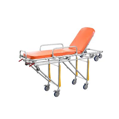 China YA-AS02 Modern Mobile Folding Rolled EMS Aluminum Alloy Hospital Trolley Stretcher For Ambulance for sale