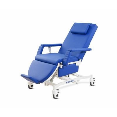 China YA-DS-D06 Mobile 3 Position Height Ajdjustable Modern Electric Hospital Wheeled Blood Donor Chair For Medical Dialysis Centers for sale