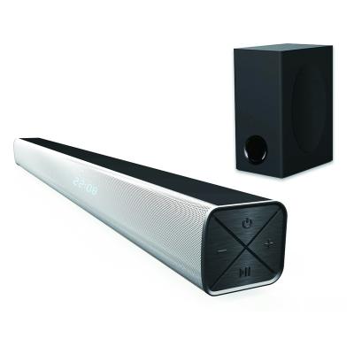 China Newest 2.1CH wireless soundbar system with BT wireless soundbar subwoofer mini optical soundbar speaker 80W for sale