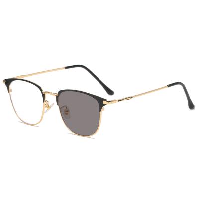 China Fashionable Retro Square Blue Light Glasses Computer Glasses Photochromic Blue Light Blocking Eyewear Manufacturer for sale