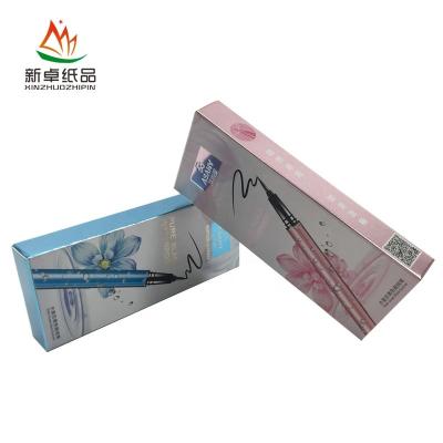 China Recycled Materials Custom Printed Folding Paper Boxes For Eyeliner Mascara Packaging for sale