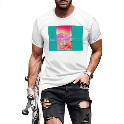 China Wholesale Custom Graphic T-shirt Breathable With Logo Design Tee Printed T-shirt Mens Summer T Shirt for sale