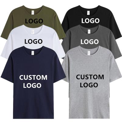 China New Breathable Custom Cotton Men's Black T-shirt OEM Direct To Garment Men's T-shirt With Logo Custom Pattern T-shirt For Men for sale