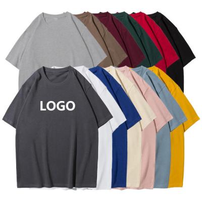 China Breathable Custom Logo Plain Printing Blank Unisex Oversized Cotton Plus Size T-shirt Tee Graphic White Men's T-Shirt for sale