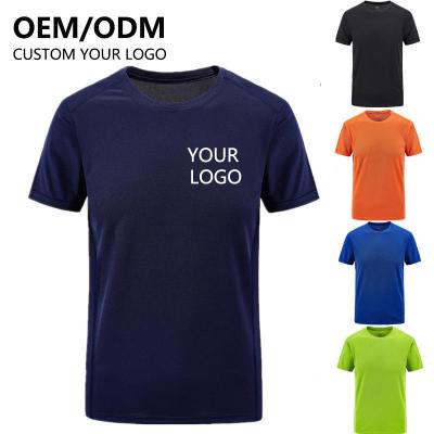 China Custom Coolmax Gym T-shirt Logo T-shirt Sustainable QUICK DRY Mens Gym T-Shirt For Men OEM Casual Quick Dry Tee for sale