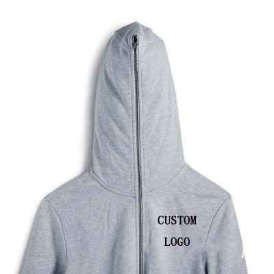 China Hot sale unisex custom made high quality cotton hoodie men's full face white zipper zipper hoodie anti-shrink jacket men's full zip up hoodie for sale