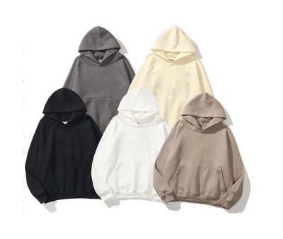 China Heavy Cotton 100% 500g Terry Hoodie Men's French Manufacturing Luxury Oversized Wholesale Heavy Custom Anti Shrink Hoodie for sale