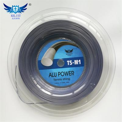 China Gray Outdoor 1.25mm Polyester Tennis String 4G Polyester Training Racket String 200m Spool Gym Sport Twine for sale