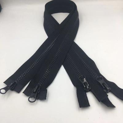 China Resin 5# factory viable wholesale double end zipper double long open end zipper chain for sale