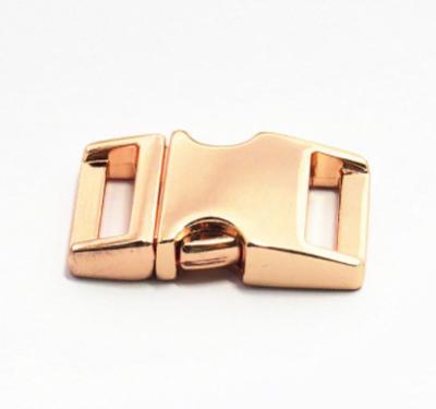 China Rose Gold Metal Buckle Release Buckle Dog Collar Widely Used Custom Buckle for sale