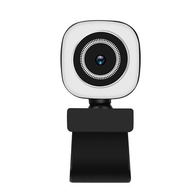 China wholesale USB Live Video HD 4K Web Camera PC Cam Computer Web Cam No Order With Live Beauty Fill Light for sale