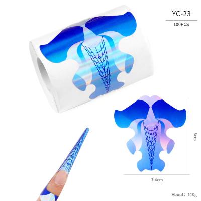 China OEM Private Label 500pcs Plastic Custom UV Gel Nail Extension Butterfly Nail Forms for sale