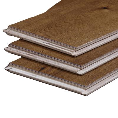 China Modern Professional Used Indoor OAK Brushed Multilayer Solid Wood Flooring Engineered Wood Flooring for sale