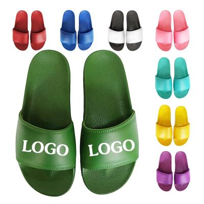 중국 Qufeng Anti-slippery Shoe Eva Single Slide Sandal, Custom Black PVC Mens Slide Sandal Logo Slide Sandal Men Slipper 판매용