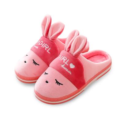 중국 Fashion\comfortable flat indoor home slippers\durable\breathable\lighted winter plush rabbit sewing animal furry warm slipper 판매용