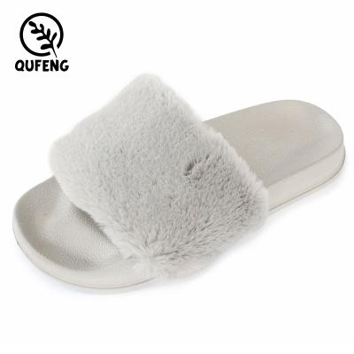 중국 New Fashion Trend Design Colorful Open Toe Fur Fancy Women Soft Slippers 판매용