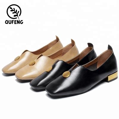 中国 Wholesale Elegant Women Flat Elegant Shoes for Women, Lady Leather Dress Shoes, Elegant Flat Women Shoes 販売のため