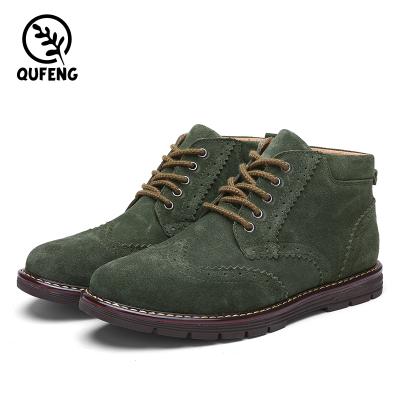 Китай Good Quality Mens Pure Leather Boot Shoes QF-P518 Lace Up продается