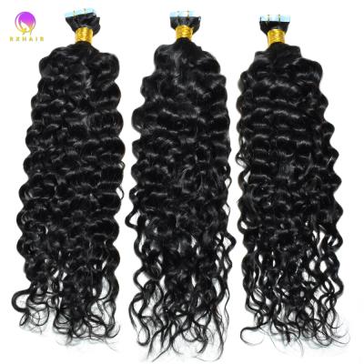 China Italian Curly 10A Tap In Hair Extension Virgin Hair Weft For Women 10A-Tapein-IC for sale