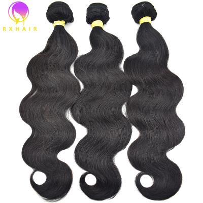 China Body Wave Rongxin Raw Hair Supplier Unprocessed 11a Silk Body Wave Hair Bundle for sale