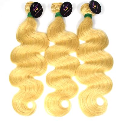 China 100% Virgin Human Hair 613 Blonde Body Wave Virgin Hair Unprocessed Bundles With Closures Hair Extension Honey Blonde Bundles With Frontal Supplier for sale