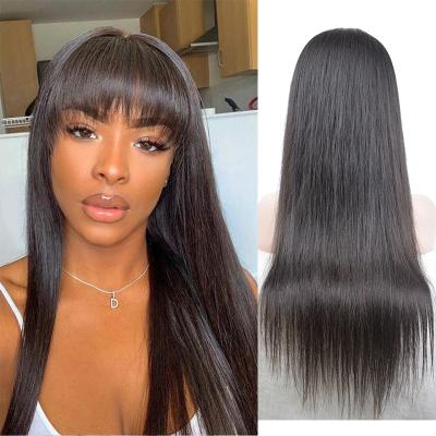 China RXHAIR Straight Unprocessed High Quality Human Hair Natural Color Straight None Lace Wigs for sale