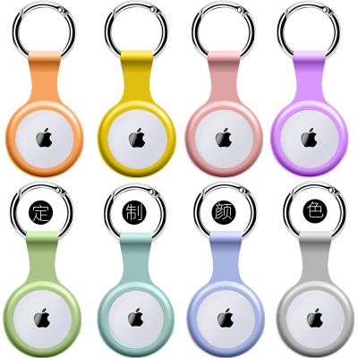 China 2021Anti-lost Anti-drop pet locator liquid silicone case with Key Ring Clip Holder Customization Case For Apple Airtags for sale