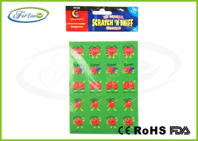 China Cartoon Fruit Apple Scents Scratch and Sniff Stickers / Scented Sticker for Children Book for sale