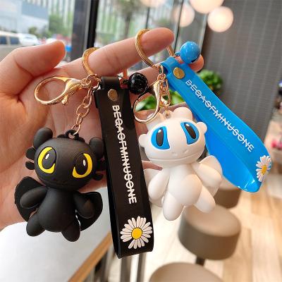 China Wholesale Dragon Keychain Dinosaur Cartoon Soft Plastic Bag Auto Accessories Gift Pendant Flying Decoration Gift New Small for sale