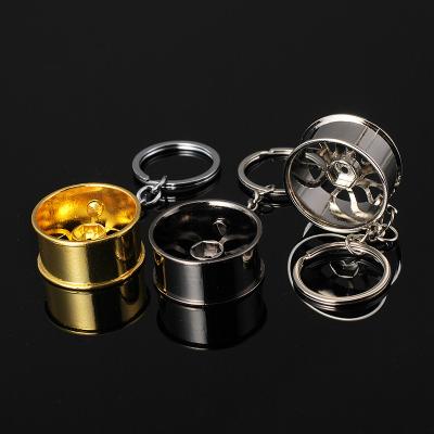 China Creative Gear Hub Turbo Key Chain Metal Car Gift Brake Disc Damper Pendant Pendant for sale