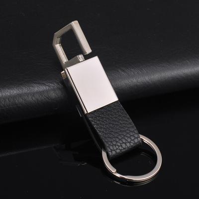 China Gift Leather Men Key Chain Bag Business Stylish Car Pendant Ring Holder Key Chain for sale